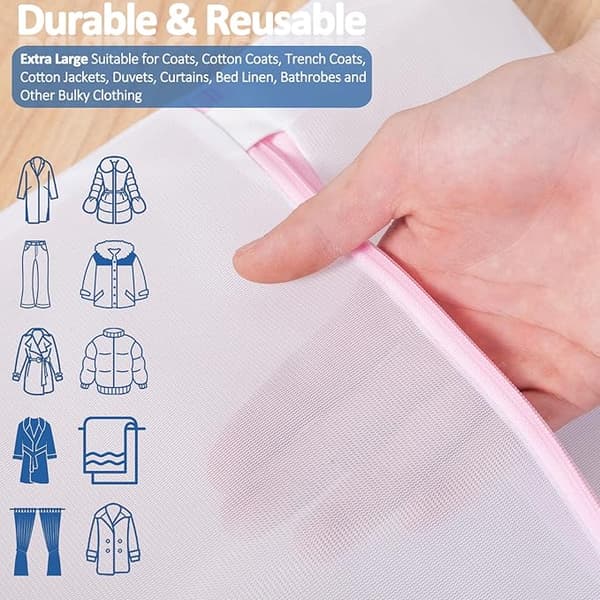 2 pcs Laundry Net 80cm x 60cm Large Size Laundry Bag Washing