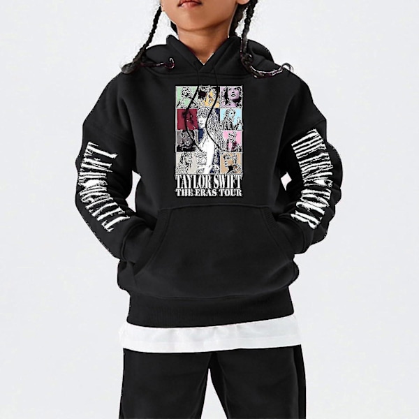 Flickor Hoodies 1989 Casual Taylor Pullover Barn Pojkar Swifts Pullover Hooded Konsert Outfit För 4-14 År 01 Svart 01 black 01 black 8 to 9 Years