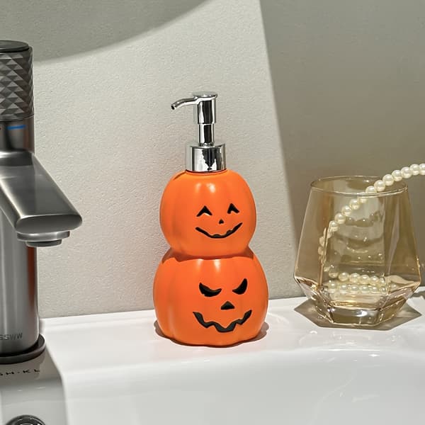 Halloween Græskar Sæbedispenser, Sød Jack-O'-Lantern Håndsæbepumpe til Badeværelse og Køkken JackO Soap Disp