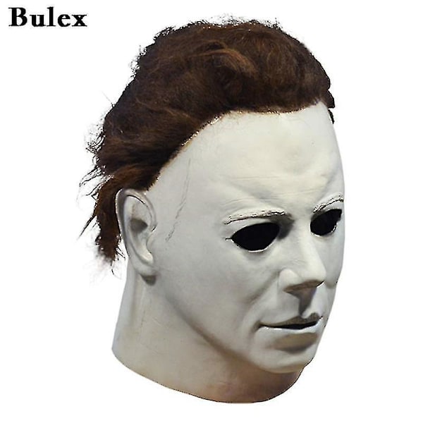 Bulex Halloween 1978 Michael Myers Maske Skrekk Cosplay Kostyme Latexmaske Halloween Rekvisita for Voksne Hvit Høy Kvalitet