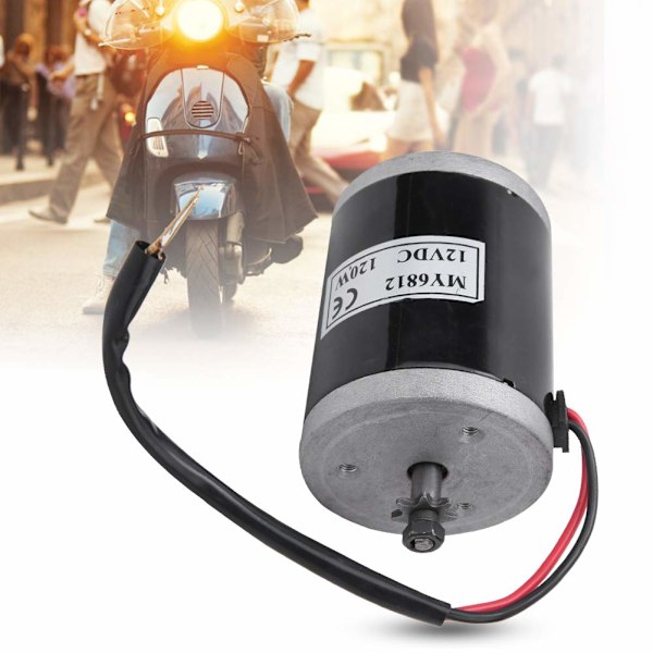 Elcykel permanentmagnet DC-gearmotor, MY6812 12V 120W børstemotor Lille højhastigheds børstemotor med remskive
