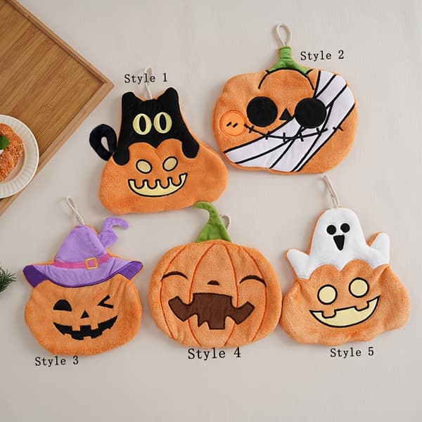 Halloween Græskar Hængende Håndklæder til Køkken og Badeværelse Festlig Indretning Style3