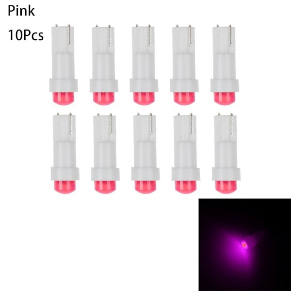 T5 LED-lampor Instrumentpanelbelysning ROSA 10 st 10 st Rosa Pink