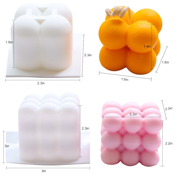 2-pack formar, handgjorda 3D-formar
