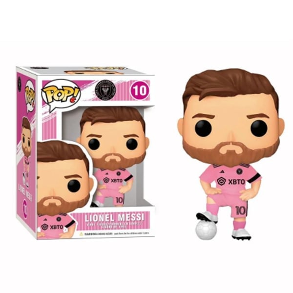 Funko Pop Fotbollsstjärnor Lionel Messi #10 Dekoration Prydnad Actionfigur Samlarmodell Leksak