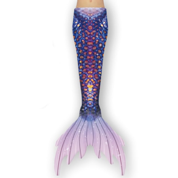 Tyttö Mermaids Tail med Monofin lila lila