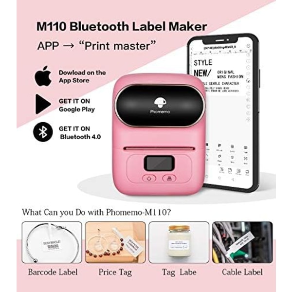 Labelprinter Mini Stregkodeprinter Labelmaskine