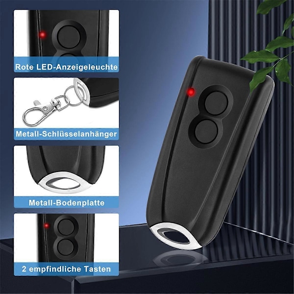 2 stk. Garageportsåbner Fjernbetjening til RSC2-433 RSE2-433, RSZ1-433, Håndholdt Sender til Liftronic{GKS}