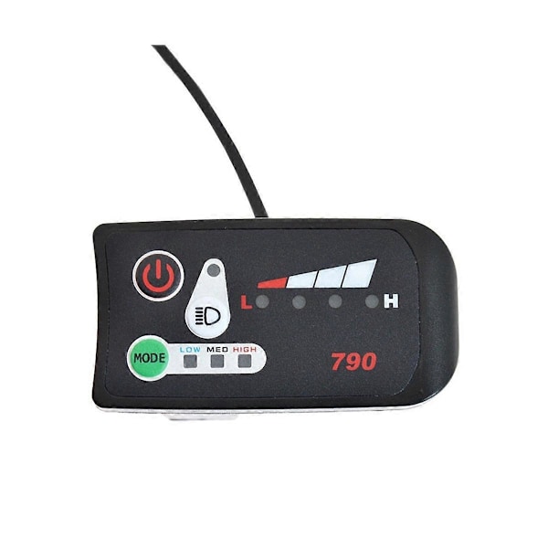 36V Elfordon Elektrisk Cykelmätare LED Effekt Display 6 Km Booster Mätare 790 Meter