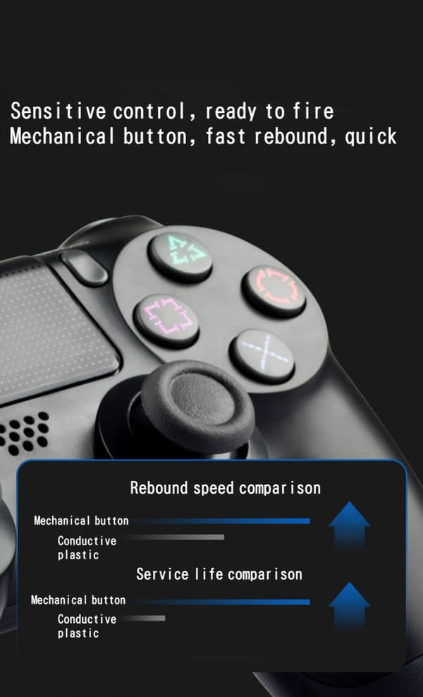 PS4-controller med touchpad, seksakset vibration, PS4-kompatibel D
