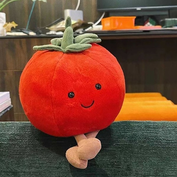 Jellycat Vivacious Vegetable Tomat Stoffdyr, 18 cm | Grøntsagsbamse | God Gaveidé