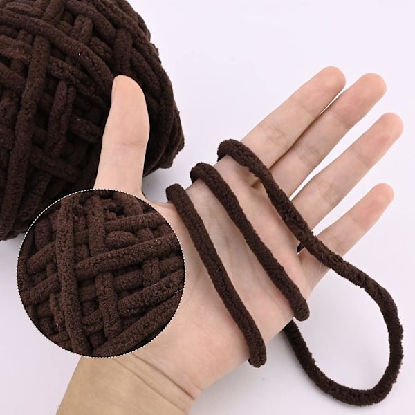 Stickgarn 4x Stickgarn för Virkning, Mjukt Chunky Garn för Garnprojekt coffee