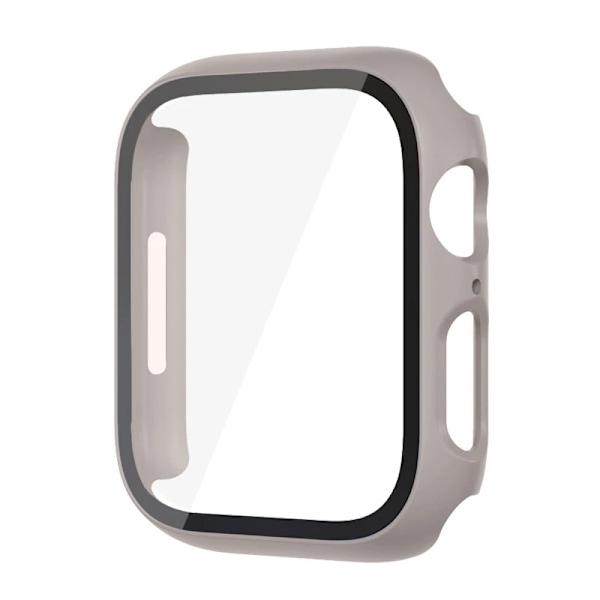 Glass+ Cover för Apple Watch case 9 8 7 6 SE 5 iWatch Tillbehör Skärmskydd Apple Watch Series 45mm 41mm 44mm 40mm 42mm 38mm Khak Khak Khaki 41mm series 7 8 9