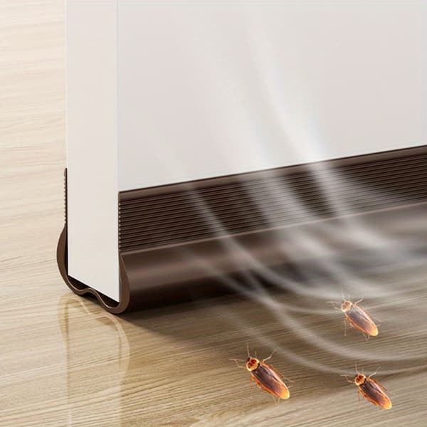 Snabbinstallerad tätningslist för dörr för vind- och insektskydd Grey 2pcs