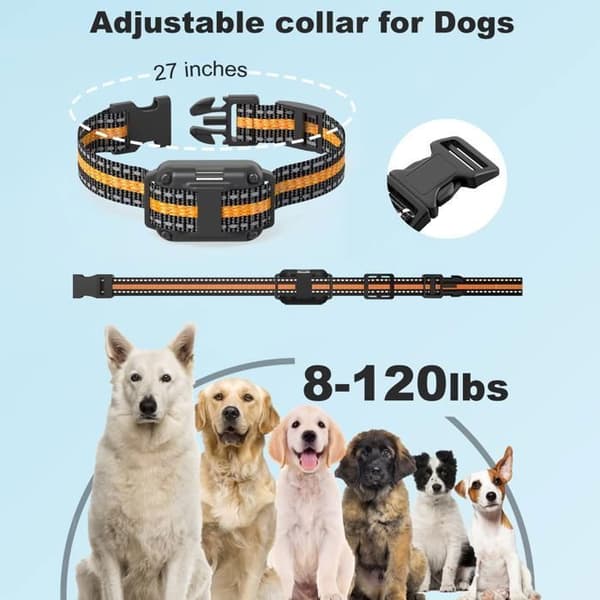 Rechargeable Dog Training Collar, 800m Range, with Vibration, Sound, Static Shock, and Light Modes