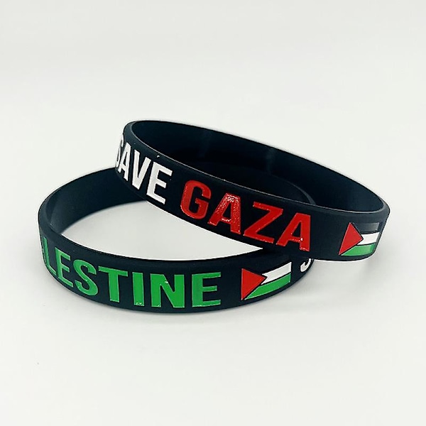 1-20x GRATIS PALESTINA RÄDDA GAZA Silikonarmband Flagga Armband 1 1