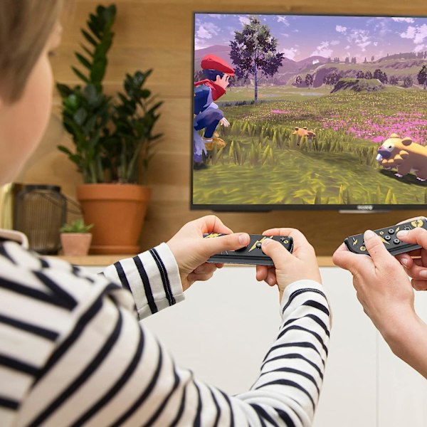 Trådlös handkontroll kompatibel med Nintendo Switch, Oled, Lite Gamepad Joystick (l/r) Ersättning med Rgb höger Pikachu