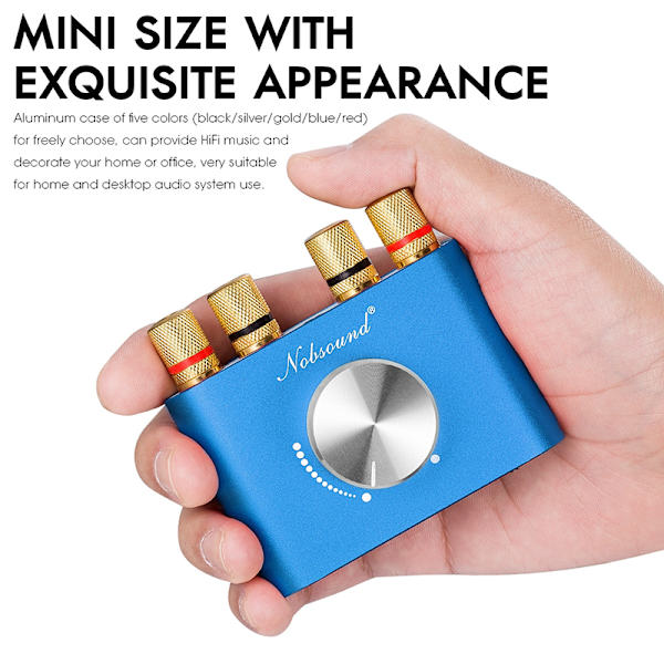 Bluetooth 5.0 HiFi Digital Forstærker Stereo o 2.0 Kanal Lyd