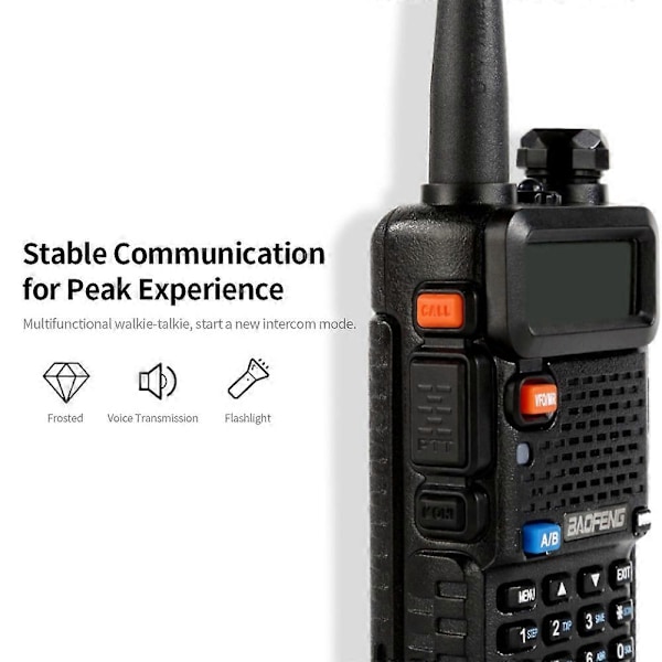 Walkie Talkie, Dual Channel Radio med Dobbelte Skærme, Genopladelig Håndholdt Radio