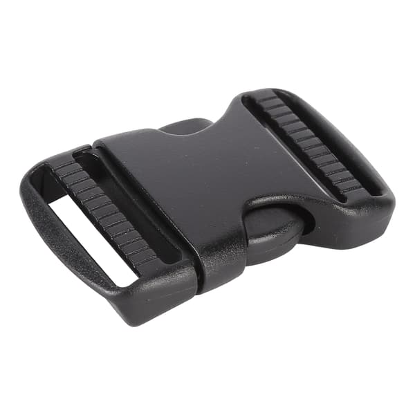 5 Pcs Quick Release Buckle Plastic Double Adjustable Strap Buckles Replacement DIY Crafts for Backpack Black For 25mm Wide Strap