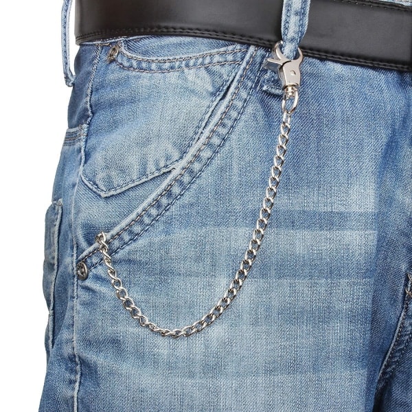 Jeans Lanyard Nøglering 24 Tommer, Lomme Nøglering Pung Kæde med