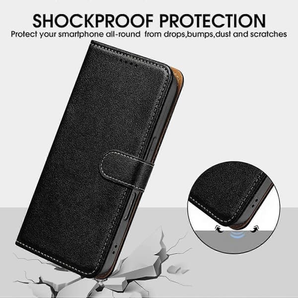 Compatible with iPhone 17 Pro Max Case RFID Blocking Wallet Litchi Texture Leather Phone Cover Magnetic Closure-lingling