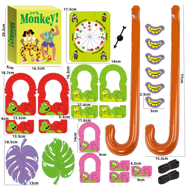Monkey Tail Chase Board Game, Interactive Family Challenge for 2+ Players