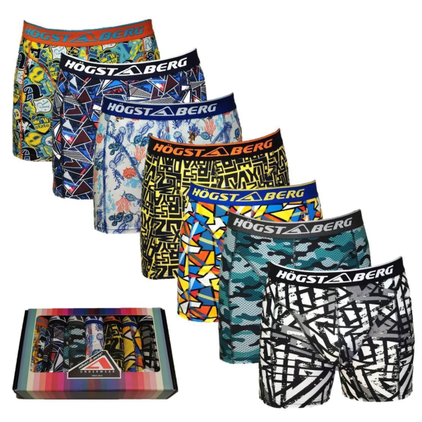 7-pack Högstaberg Boxerkalsonger Flerfärgad Flerfärgad xl