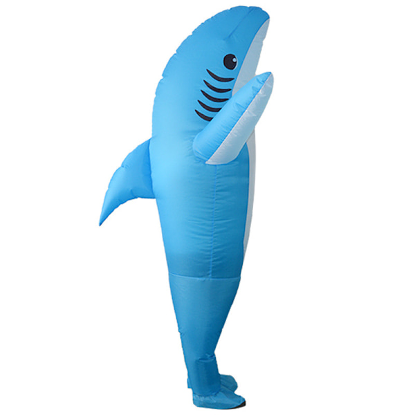Puhallettava asu joulunäytökseen Halloween-asut Hai Sininen Lasten koko Shark Blu Shark Blu Shark Blue Children's size