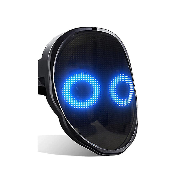 Bluetooth LED Lysende Festmaske Halloween Jul DIY Animation Tekst Kærlighed Prank Koncert Robot Ansigt LED Maske