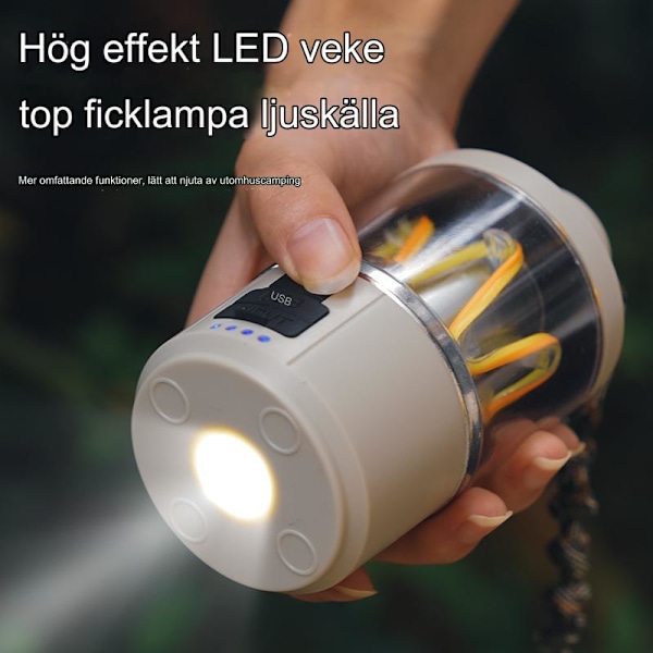 Multifunktionell utomhus campinglampa, stämningsbelysning