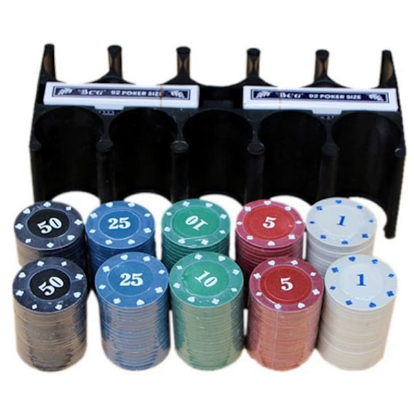 Texas Hold'em pokerset i metallåda