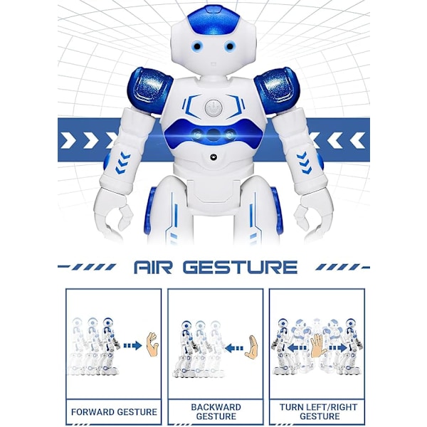 Geststyrd RC-robot med dansrörelser och musik, STEM-leksak för barn 3-8 år