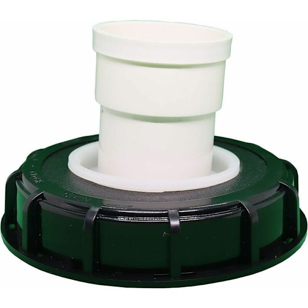 Nylon IBC-cover med dæksel til IBC regnvandstank 1000 l DN 75 Nålefilt Sort 165 mm,