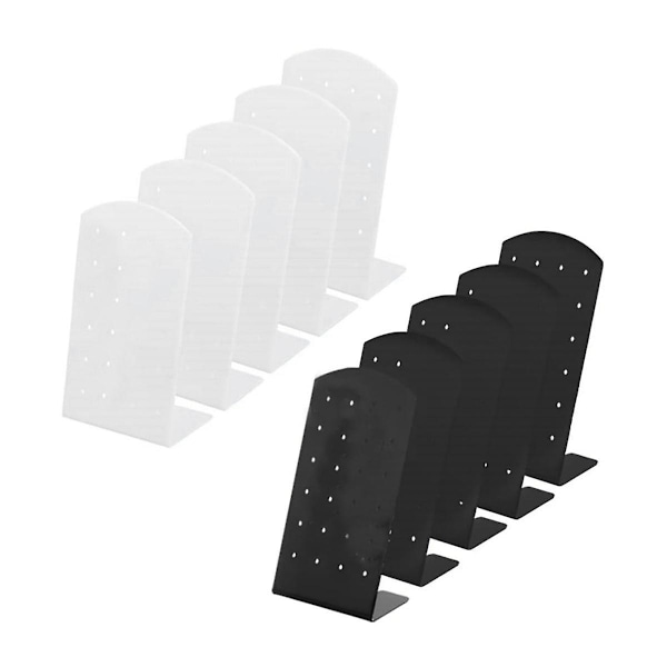 10-pak 24 hullers øreringeholder akryl øreringe display stand organizer stand L-formet ørering (FMY)