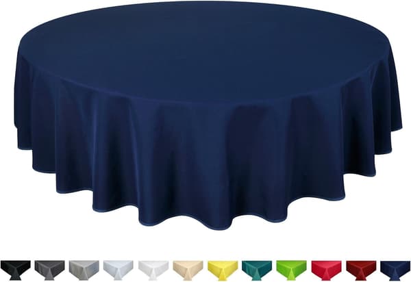Rund duk laget av kvalitetsmaterial 140cm 55{ROG} Navy