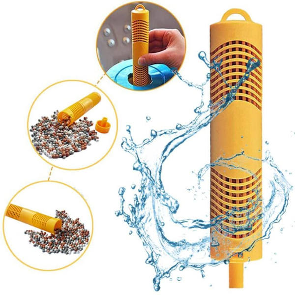 SPA Mineral Stick-dele, spabad-stick med 4 måneders levetid, universel patron til spabad og pool (gul, 2-pak)-XF6-