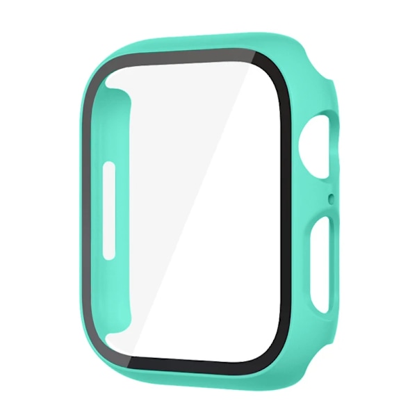 Glass+ Cover för Apple Watch case 9 8 7 6 SE 5 iWatch Tillbehör Skärmskydd Apple Watch Series 45mm 41mm 44mm 40mm 42mm 38mm ljusgrön light green light green 41mm series 7 8 9