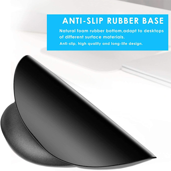 Musematte med minneskum håndleddsstøtte Ergonomisk sklisikker musematte håndflate