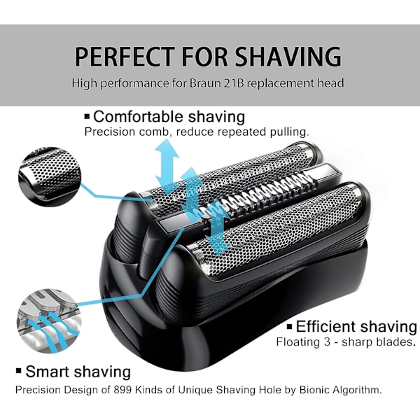 3-pakning Barberblad 360 Barberblad Kompatible med Philips Oneblade Erstatningsblad One Blade Pro-blader Med 360° Rotasjon Høy Kvalitet