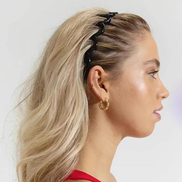 stk Zig Zag Hårbøjler, Zigzag Hårbøjler, Trendy Dame Hårbøjler med Mærker, Skridsikre Hårtilbehør, Passer til Trendy Pigers Hårbøjler