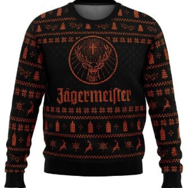 Jagermeister Ful Joulun Neulepaita Miesten 3D-Hupullinen Paita 2 2 2 M