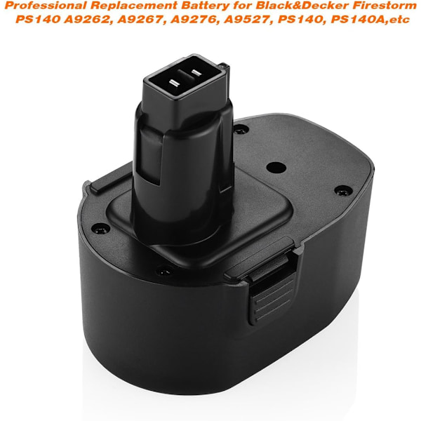 Powerextra 2500mah 14.4V Erstatningsbatteri til Black & Decker PS140 FireStorm 14.4-Volt NiMH Pod Style Batteri Black and Decker 14.4v Batteri