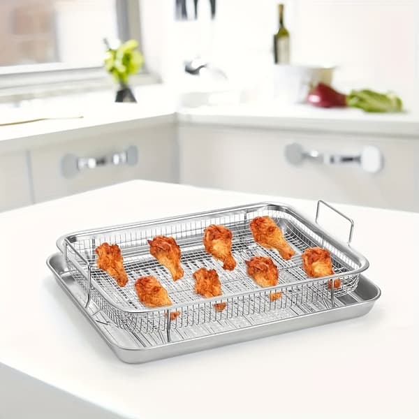 Bagekurv i rustfrit stål til airfryer ovn udendørs 1pc Solid Color