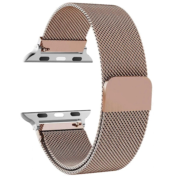 Milanese-løkke for Apple Watch-rem 44mm 40mm 45mm 49mm 41mm 38mm 42mm 44 mm Armbånd iwatch Series 9 3 6 5 SE 7 8 Ultra 2 Rose gull Rose gull Rose gold 42mm 44mm 45mm 49mm