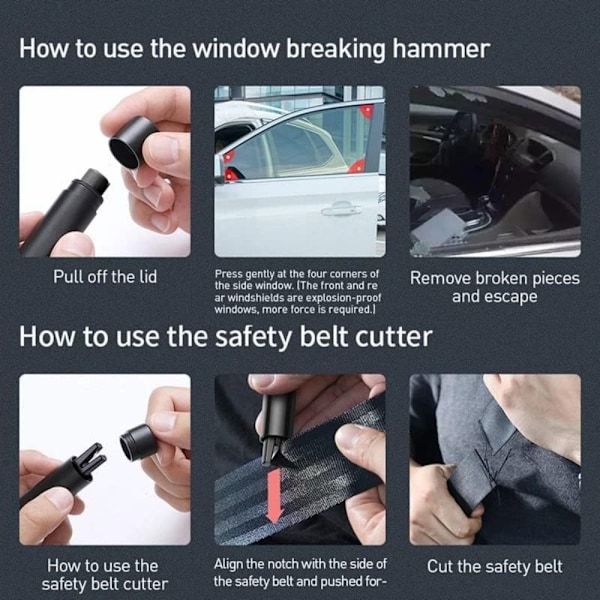 Sikkerhedshammer Rudeknuser SORT (sort)
