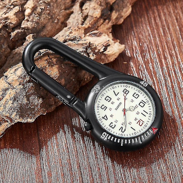 Kiinnitettävä Karabiner Fob -kello retkeilyyn, vuorikiipeilyyn, ulkoiluun, reppuun, korkea laatu