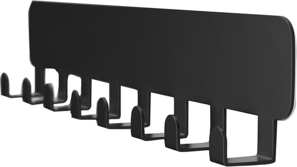 Wall Key Holder with 8 Hooks, Black, for Hallway, Kitchen, Garage, Office black4