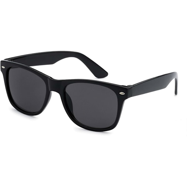 Retro Wayfarer Solbriller Mat Sort Sort