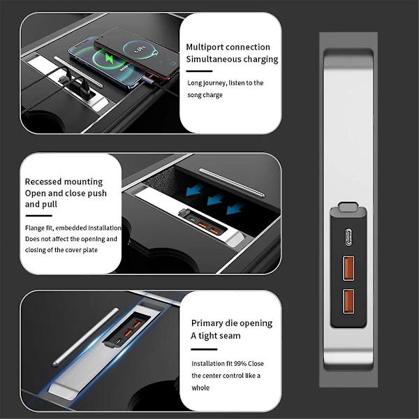 USB-hub 27W snabbladdare för intelligent USB-dockningsstation shunt-hub tillbehör för modell